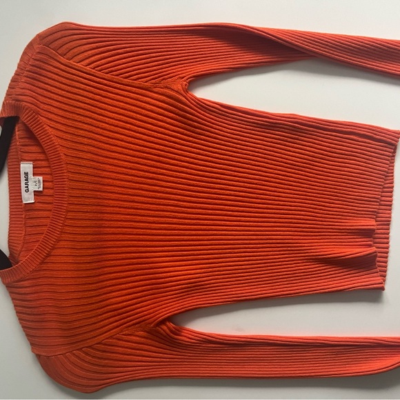Garage Orange Ribbed Sweater Top - Picture 1 of 3